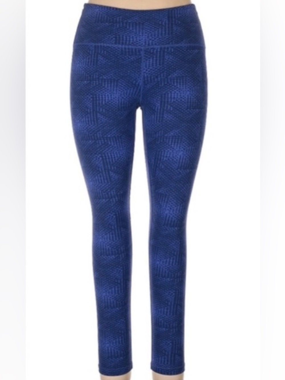 Tuff Athletics Navy Blue Geo-Pattern Leggings